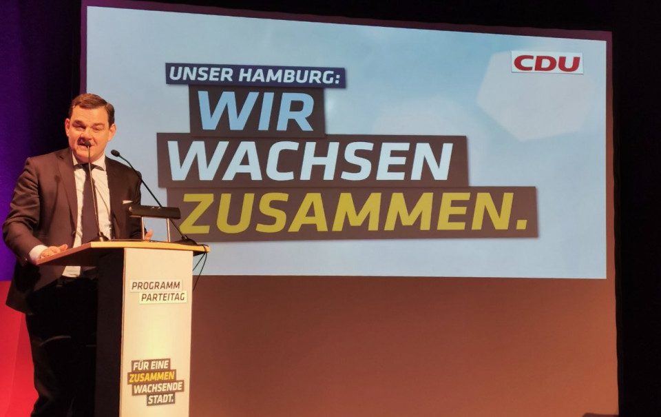 Marcus Weinberg beim Programm-Parteitag (Foto: CDU Hamburg)